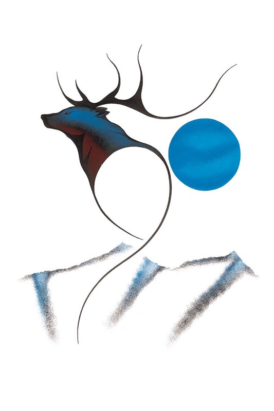 Isaac Bignell » Cariboo Spirit » Canvas Native Art Manitoba CREE Indigenous