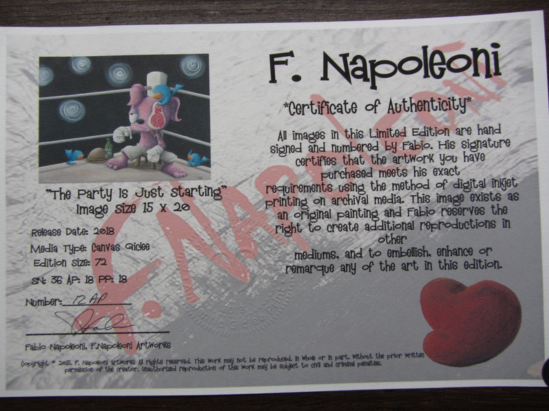 Fabio Napoleoni The Party is just starting 12/18 AP Print 16" by 20" w Cert. gallery
