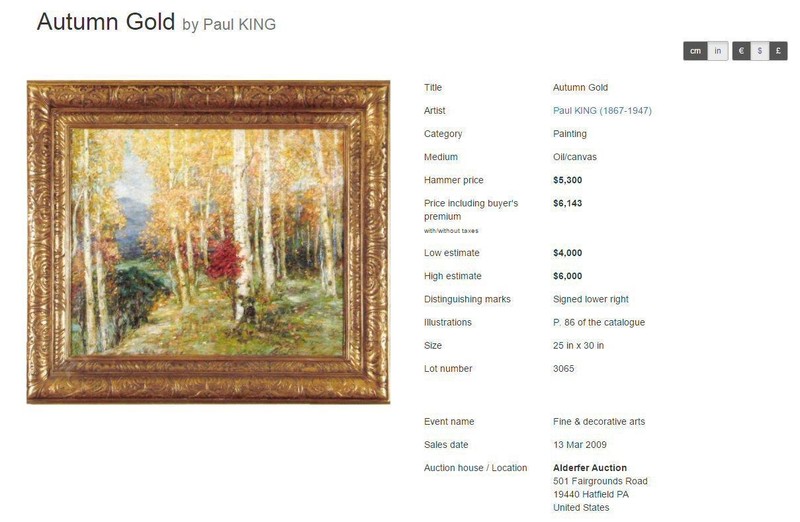 Original 1893 W/C by Paul Bernard King N.A. - A Lovely Lady by the Shore gallery