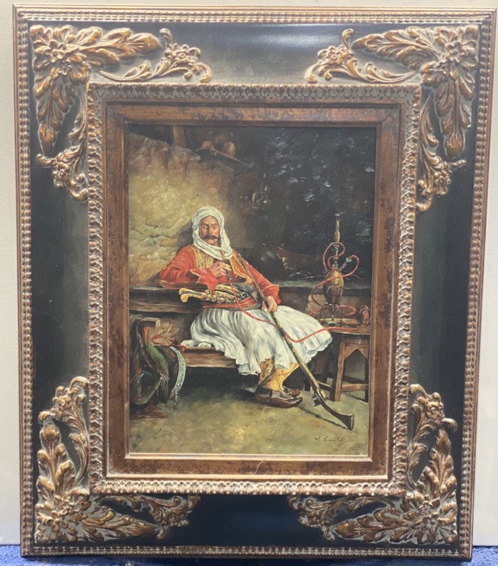 M Smith Painting Hookah Smoker