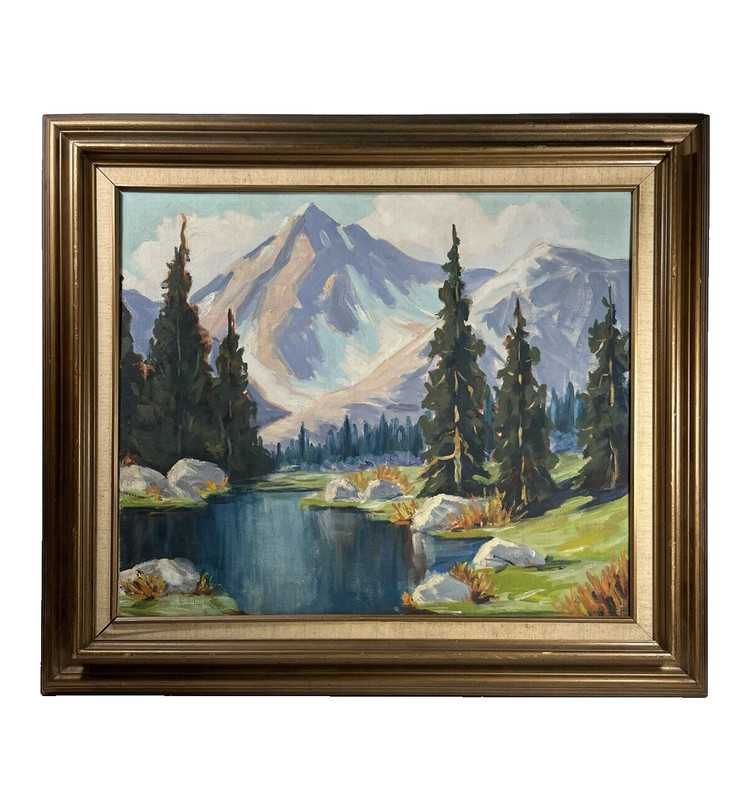 JOHN N STILLION PLEIN AIR IMPRESSIONIST MODERNIST SIERRA LANDSCAPE OIL PAINTING