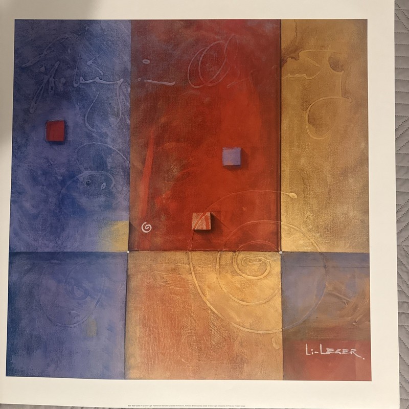 Print large canvas wall art abstract painting Signed Don Li-Leger