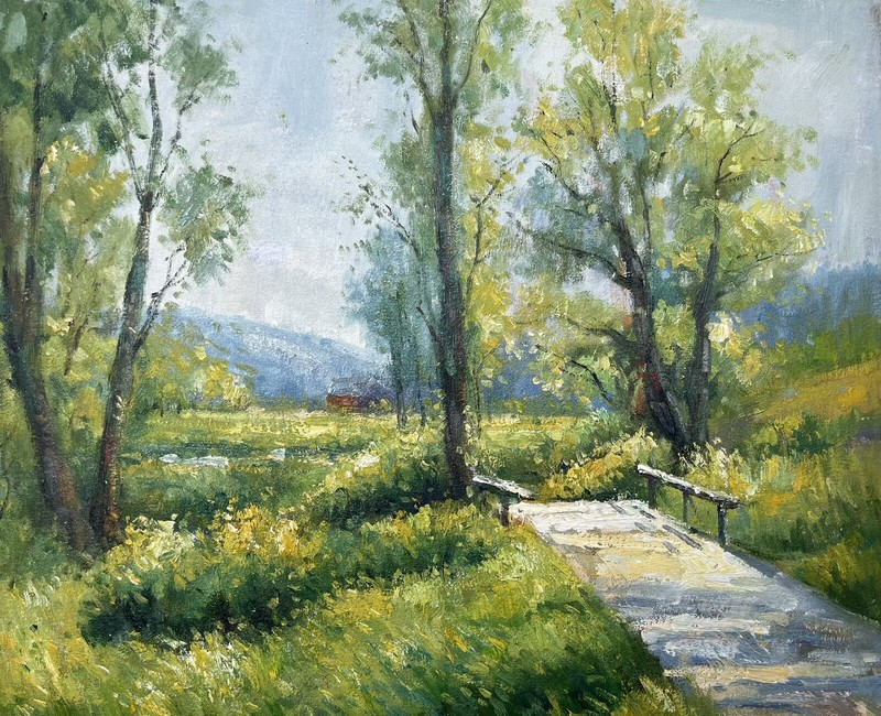 Country Road,Original Oil Painting by R. Cook, 51 X 61cm