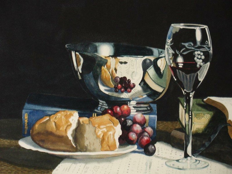COMMUNION Watercolor Painting by Gary Curtis gallery