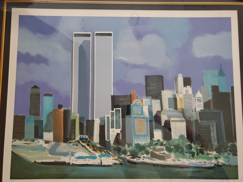 Marcel Mouly (World Trade Center) Lithograph/color on Wove Paper Signed #73/300