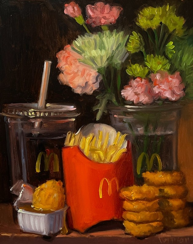 McDonald’s McNuggets (Canvas print) By VERRIER Still life oil painting