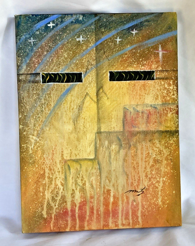 Fine Art Painting – Falling Stars by Monty Claw – Navajo Original Artwork