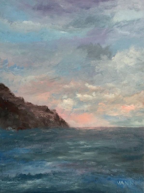 NEW ORIGINAL OIL ON CANVAS LARGE SEASCAPE PAINTING 18in x 24in SIGNED UNFRAMED