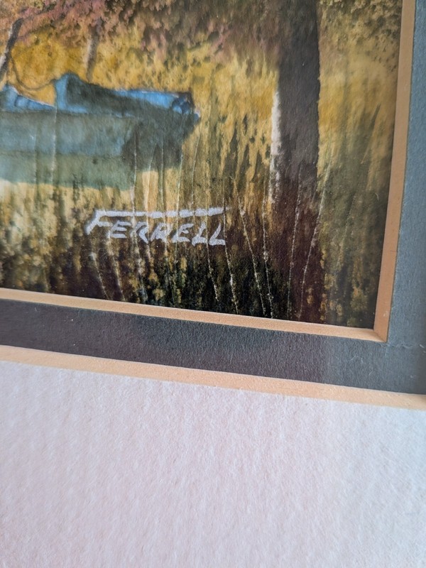 ​Herman H. Ferrell Original Watercolors | Quintessential Louisiana Bayou Signed gallery
