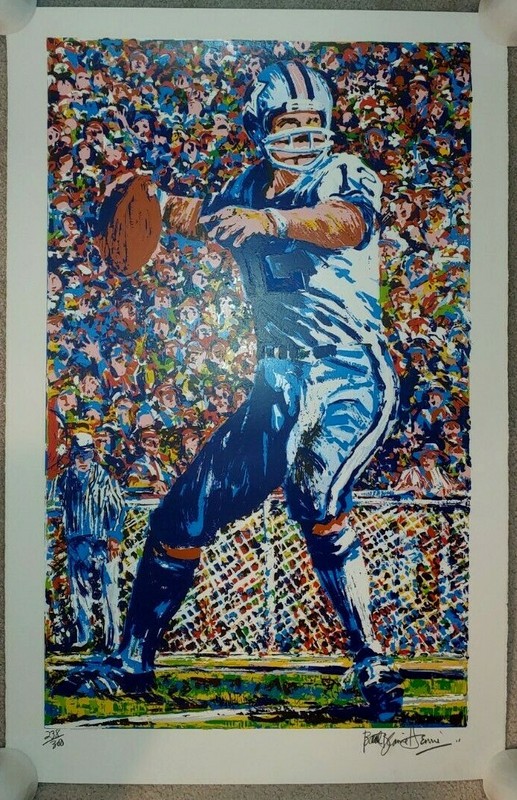 Paul Blaine Henrie «Roger Staubach» Dallas Cowboys Hand Signed Serigraph 238/300