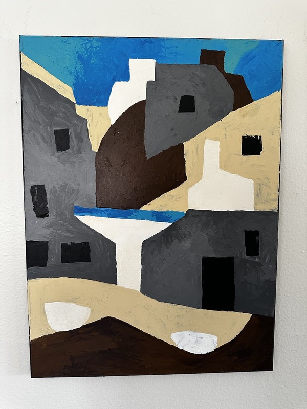 18×24 inch «Johnny Davis Abstract Acrylic on Canvas Painting – Original Artwork»