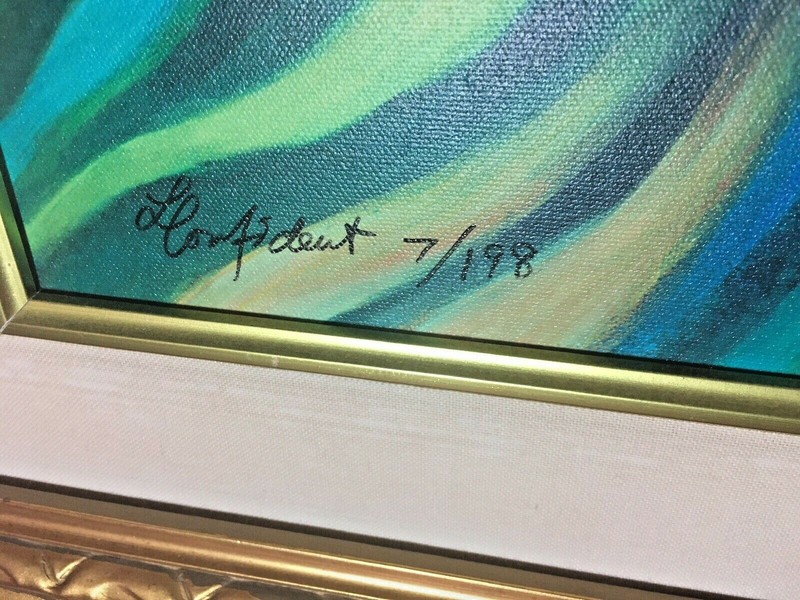 Beautiful Hand Painted Giclee. by L Confident! W/ Layered Frame gallery