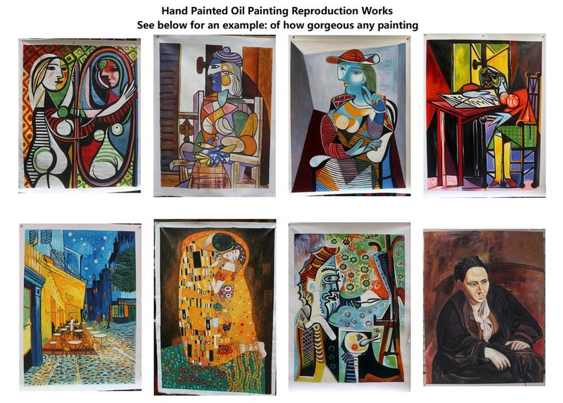 Seated woman,Pablo Picasso Hand painted Oil Painting Repro Canvas Wall Art Decor gallery