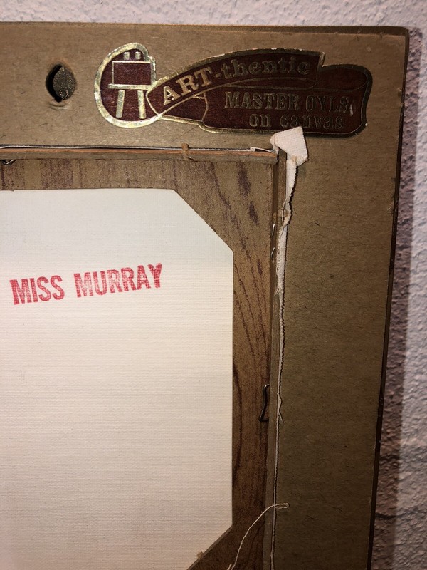 Art-thentic Master Oyls on Canvas Miss Murray vintage picture gallery
