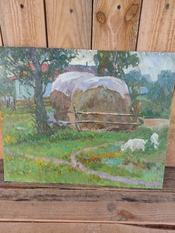 Painting: Landscape with Goats. People’s Artist A. N. Shkurko.