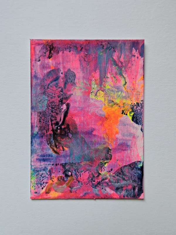 ACEO Original Acrylic Abstract Landscape Jackie T Creates Loosies #43