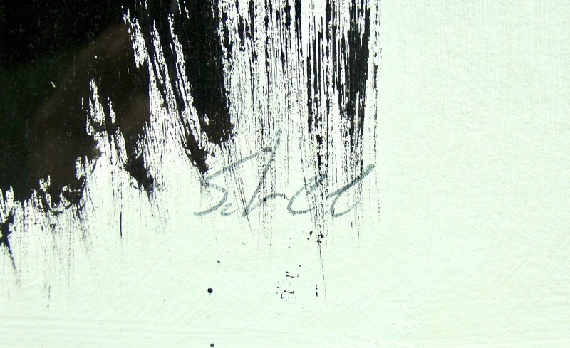 1990's Original Signed Asian Calligraphy Ink Brush Painting For Spiegel Magazine gallery
