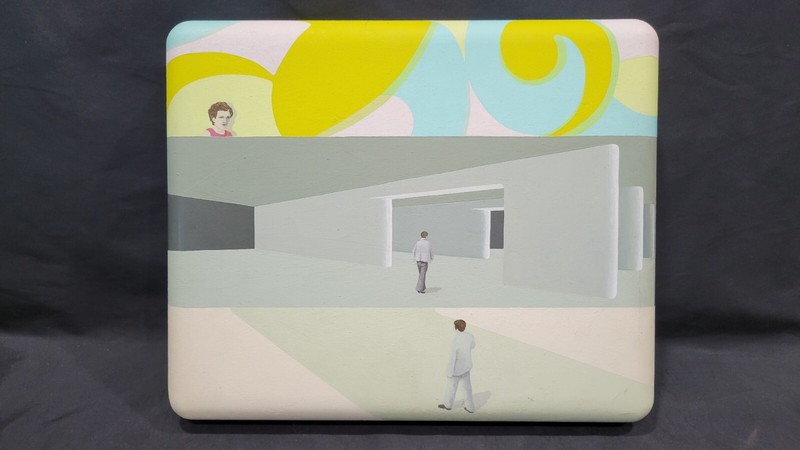 Acrylic Painting on Medium Density Fiberboard, Signed