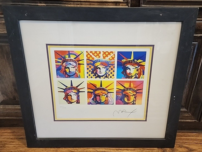 Peter Max 1997 Serigraph «Six Liberties» Framed with COA #475 of 500