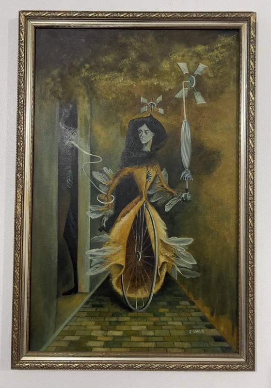 REMEDIOS VARO PAINTING OIL CANVAS SPANISH-MEXICAN PAINTER SURREALIST ART OLD