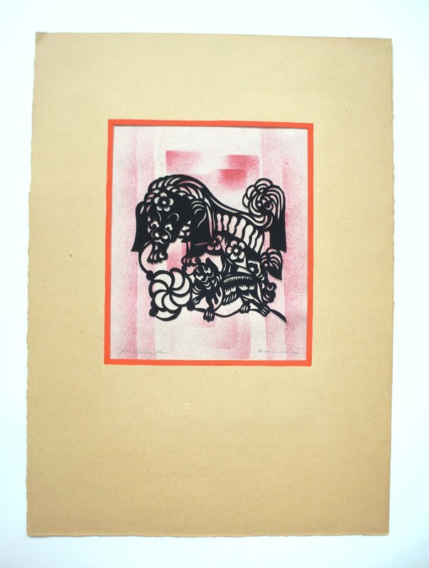 Rare Silhouette Art Deco Paper Cutting around 1920 B-301 gallery