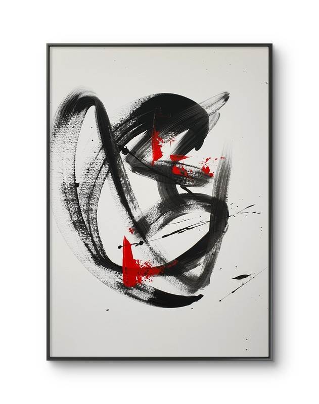 ORIGINAL ACRYLIC PAINTING 16×23 INTERIOR ABSTRACT WALL ART HAND PAINTED ON PAPER