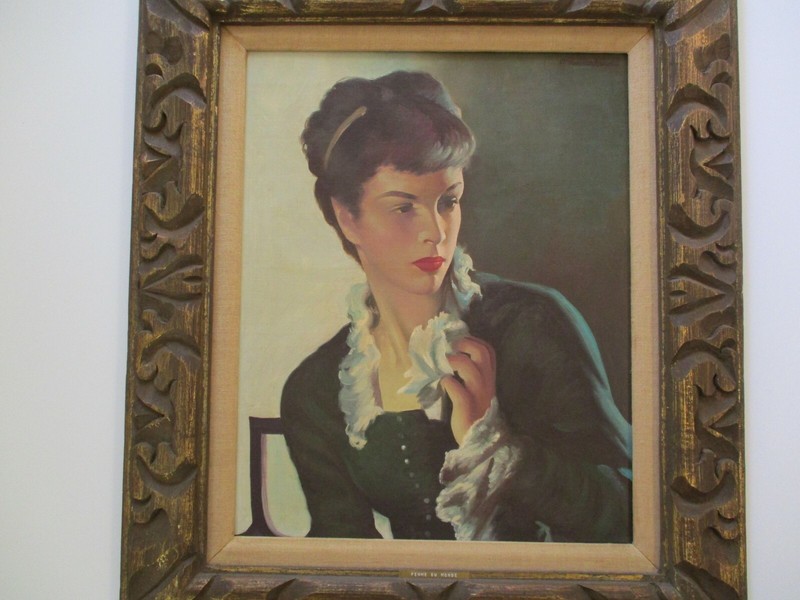 Mid Century Painting Portrait Fashion Pretty Woman Listed American Illustration gallery