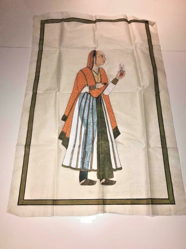 Gorgeous Persian/Middle Eastern Hand Painted Silk Artwork
