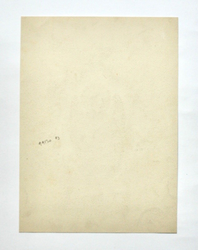 Angel with ribbon against gold background in ornamental cartridge, gouache, 19th century gallery