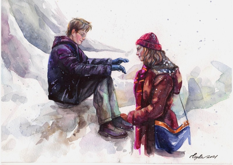Original Watercolor Painting Love Wall Art Couple Painting Romantic Art gallery