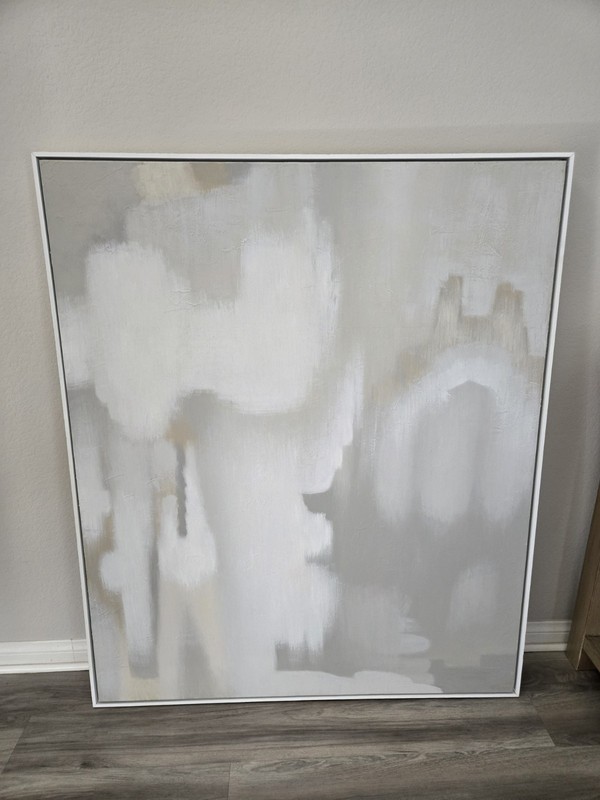 Minimalist Modern Abstract Large Wall Art on Gallery Framed Canvas 49”x41” gallery