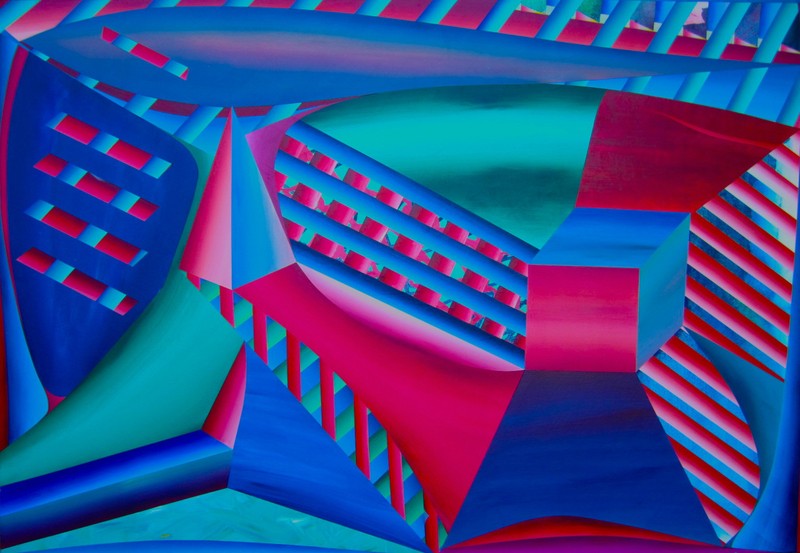 Shahrokh Rezvani «Mystical Equilibrium #7,» 1988, Acrylic on Canvas
