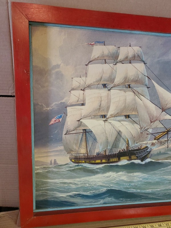 William Frederick Mitchell Naval / Merchant ship LITHO on CANVASS Framed #2 gallery