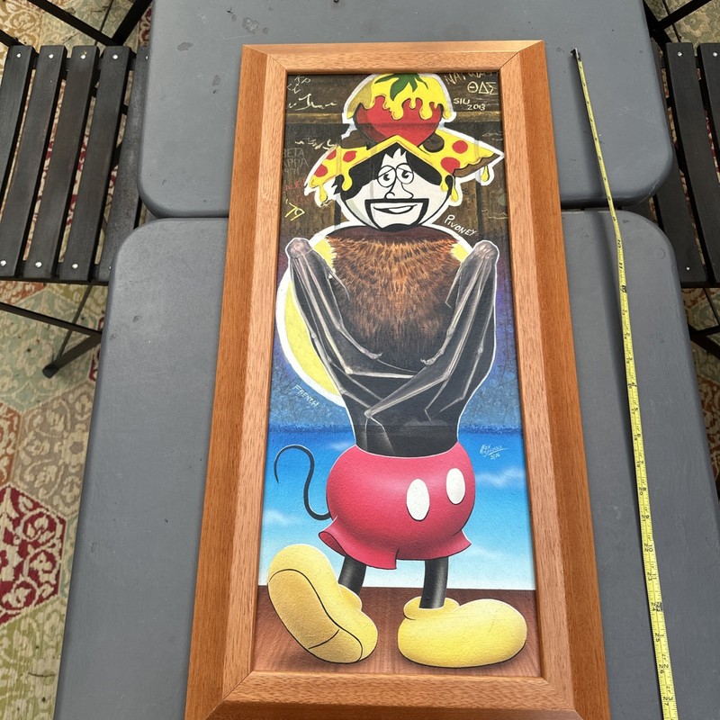 John French 2026 Triptych Collaborative • Exquisite Corpse Painting • 29 X 14