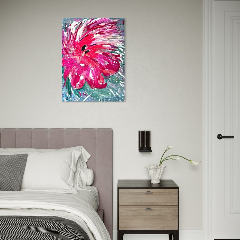 Painting abstract acrylic original flower hand painted modern unique gallery
