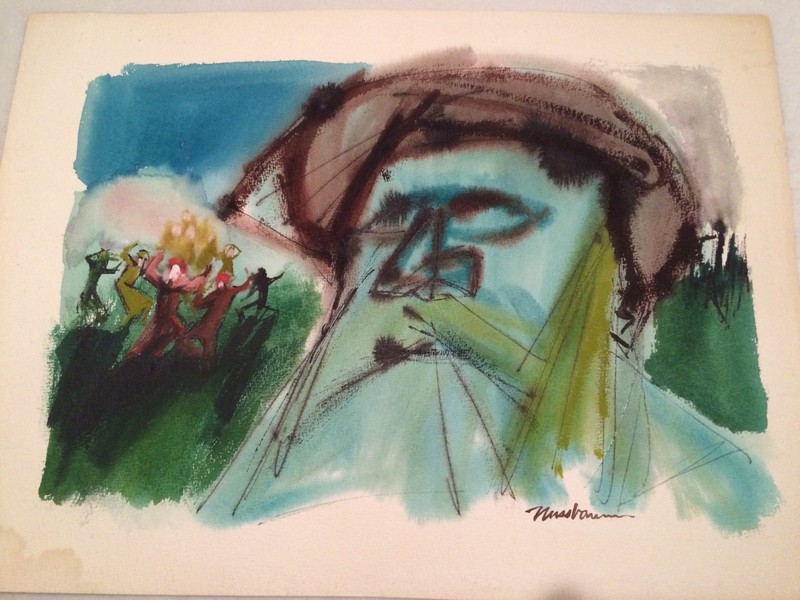 ERVIN NUSSBAUM ‘VISION OF A GREAT MAGGID’ Judaica Portrait, SIGNED