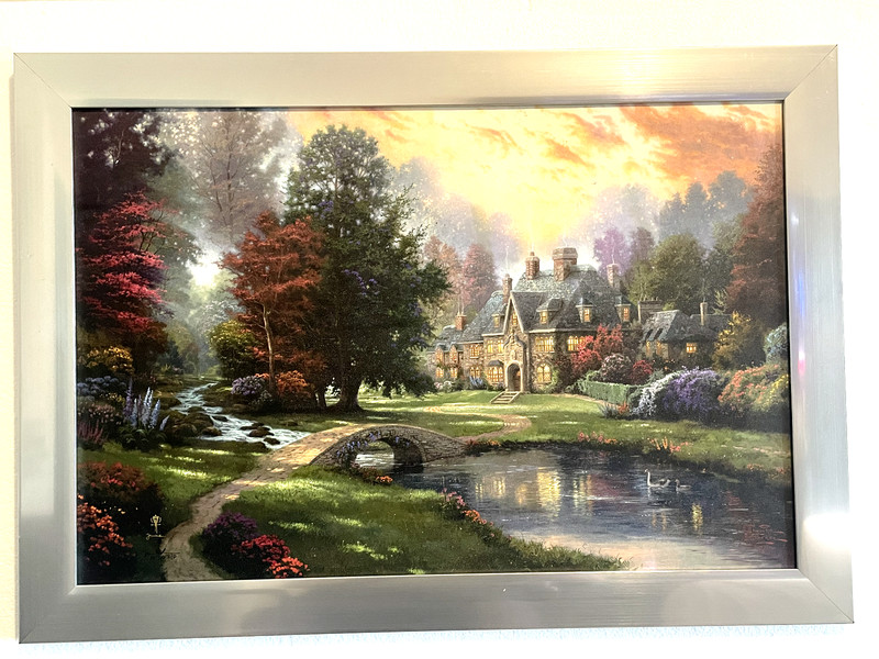 🔥THOMAS KINKADE "LAKESIDE MANOR" Mansions in Paradise 2009 Seriolithograph COA gallery