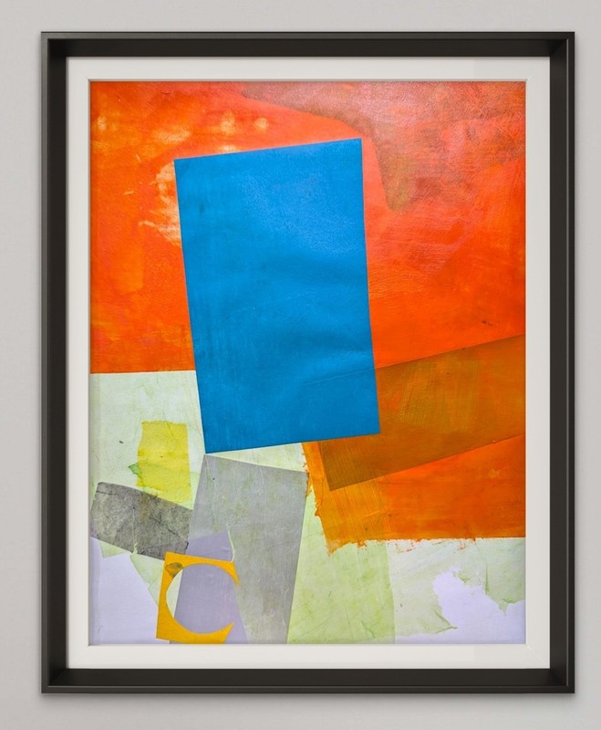 Original Acrylic & Collage on 11×14 inch Art Paper. ‘The Weight Of Blue’