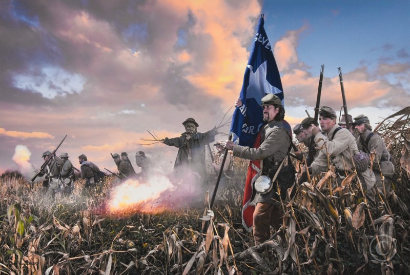 First Texas at Antietam By John Paul Strain New A.P. Signed Studio Canvas Giclée