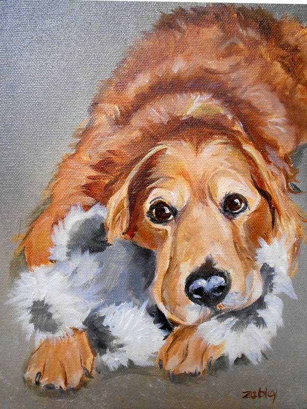 Custom Pet Portraits, Set of 2 Dogs, Oil Paintings OOAK, Artist R Zebley rzzart gallery
