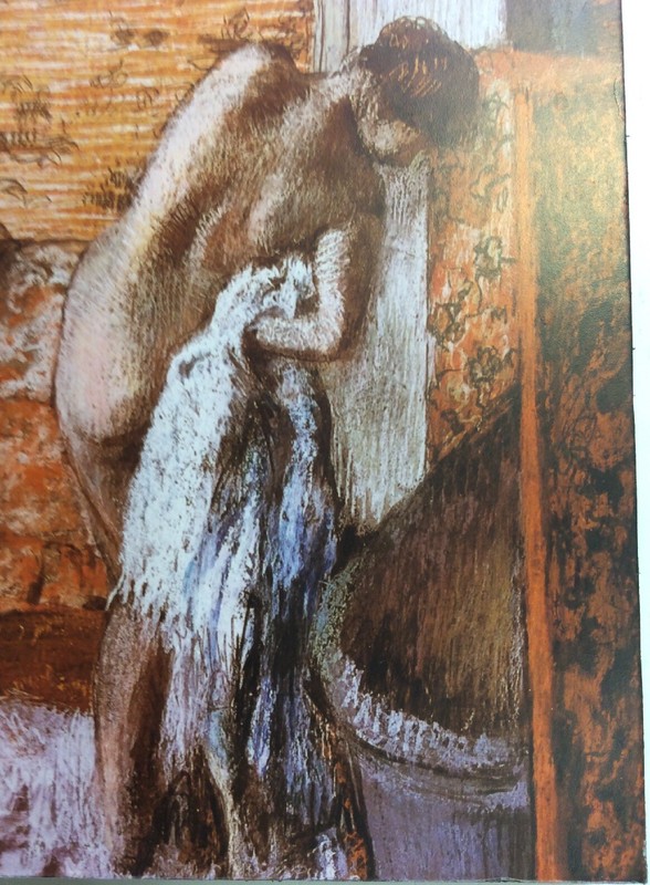 Apres Le Bain After The Bath Edgar Degas Art Print On Board GnuFoundArt gallery