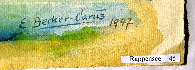 Ewald Becker-Carus 1902-1995 Hamburg/watercolor 1947 Rappensee Oberstdorf Allgäu gallery