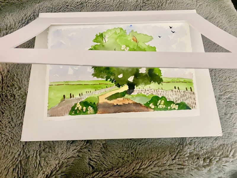 Original Signed Landscape Watercolor Matted to 11x14 - OOAK gallery
