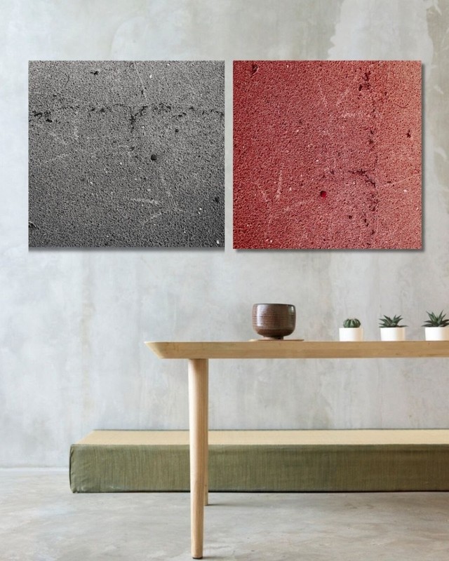 Pelican Trace Earthy Crimson Monochrome Fine Art Photo Canvas Wall Art 60x60cm gallery