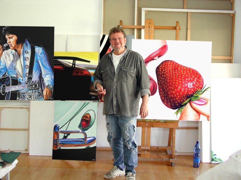 Art graphics, graphic, VW Beetle picture, autographed, limited., no photo! gallery