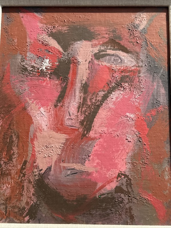 MID CENTURY PAINTING DEVIL SERIES LISTED SAMUEL CLAYBERGER MODERNISM 1950'S OIL gallery