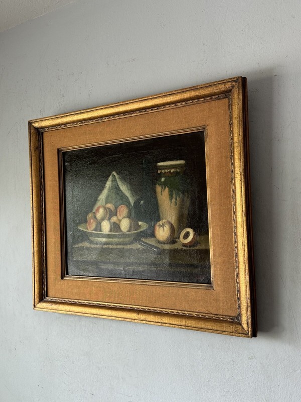 IMPORTANT ANTIQUE EUROPEAN MODERN STILL LIFE OIL PAINTING OLD REALISM 1930s gallery