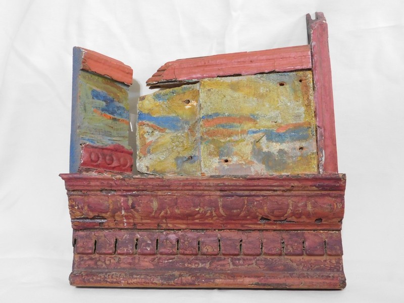 «LIFE’S STAGE» PAINTING/ WOOD SCUPTURE by MILTON KATSELAS (20th C., California)