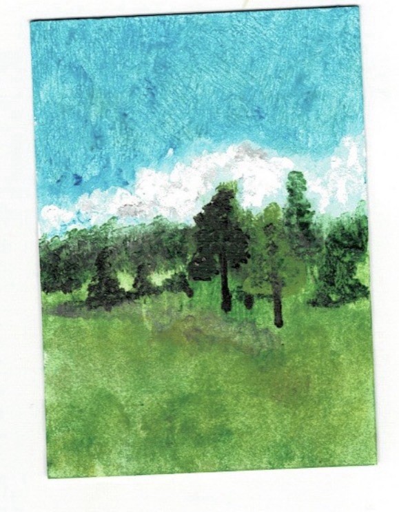ACEO Original Painting – Landscape, Tree – by Chaotic Sanity | Sameera