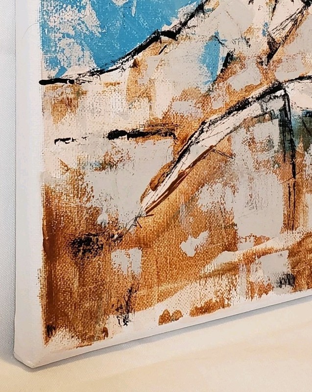 No.677 Original Abstract Minimal Landscape Painting By K.A.Davis gallery